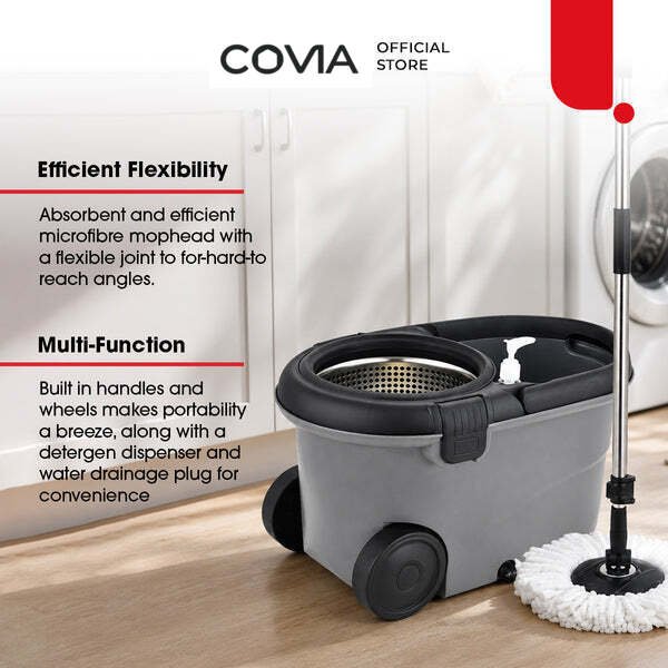 Ollie Microfibre Spin Mop Set detail