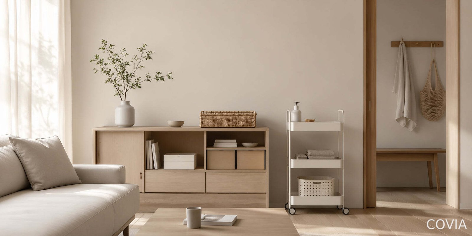 A calm, organized COVIA home